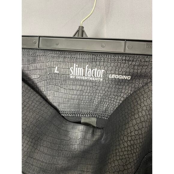 NWT Investments Slim Factor Snakeskin Leggings Size Large Mob Wife Slimming - Picture 4 of 5